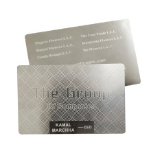 Stainless Steel Custom Logo Lasered Brushed Finishing Metal Calling Business ID Cards